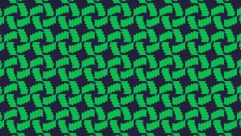 Geometric Pattern of Jagged Green Shapes on Dark Navy Background Stock Footage 323538645