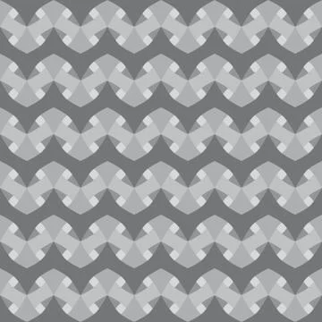 Geometric pattern with light and dark grey decorations Stock Illustration