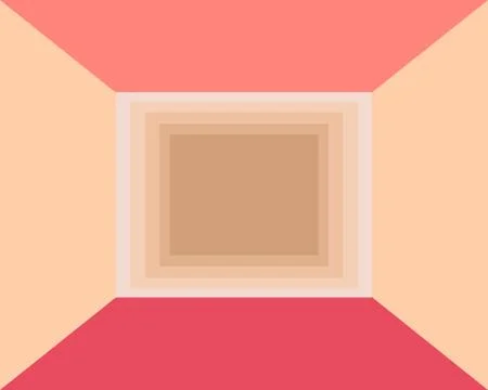 Geometric pattern light pink, beige squares, perspective effect Stock Illustration