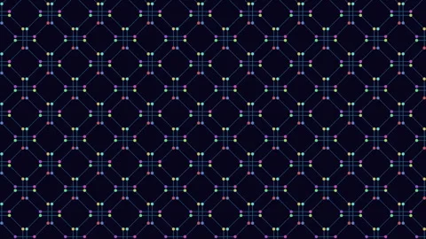 Geometric pattern of lines, dots, and shapes creates a mesmerizing tiling effect 스톡 동영상 292940332