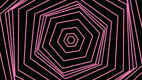 Geometric pattern lines forming an abstract neon hexagonal design background Stock Footage 341059712