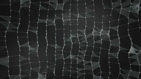 Geometric pattern of lines, shapes, and connections with turbulence field Stock Footage 139688175