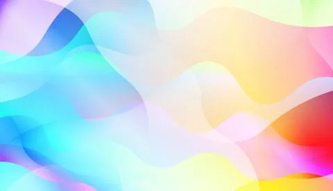 Geometric Pattern With Lines, Wave. Blur Sweet Dreamy Gradient Color Backgrou Stock Illustration