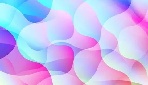 Geometric Pattern With Lines, Wave. Blur Sweet Dreamy Gradient Color Backgrou Stock Illustration