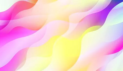 Geometric Pattern With Lines, Wave. Blur Sweet Dreamy Gradient Color Backgrou Stock Illustration