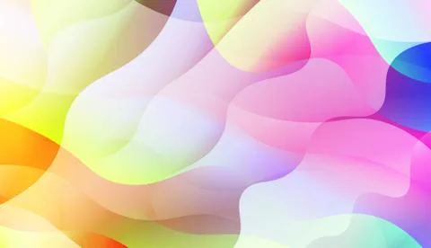 Geometric Pattern With Lines, Wave. Blur Sweet Dreamy Gradient Color Backgrou Stock Illustration