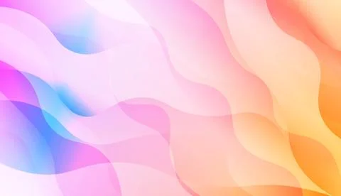 Geometric Pattern With Lines, Wave. Blur Sweet Dreamy Gradient Color Backgrou Illustrazione stock