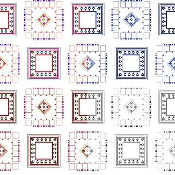 Geometric pattern of lines on a white background. Stock Illustration