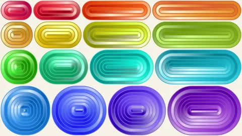 Geometric pattern loop. Shapes squashing, stretching. Abstract background. Stock Footage 344512178