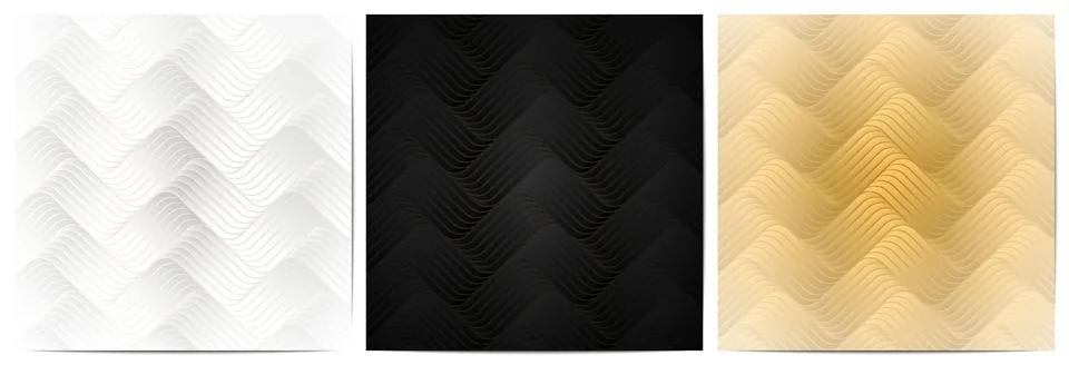 Geometric pattern luxury background with waves lines Illustrazione stock