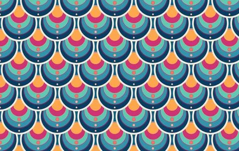 Geometric pattern, made of circles, multi-colored color Illustrazione stock