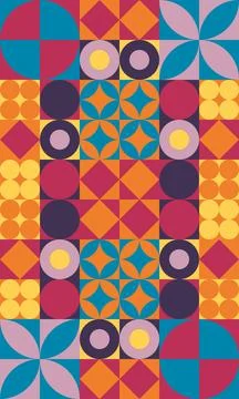Geometric pattern, made of circles, multi-colored color, seamless pattern, da Stock Illustration