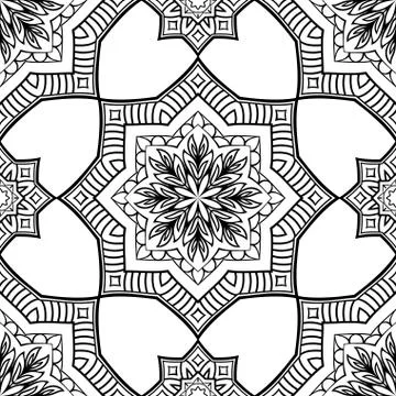 Geometric pattern of mandala. Stock Illustration