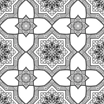 Geometric pattern of mandala. Stock Illustration