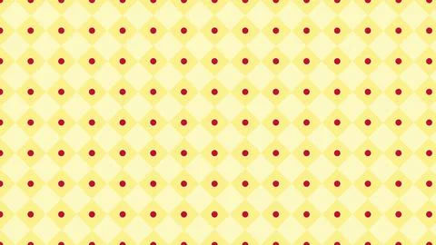 Geometric pattern with maroon dots and yellow diamond shapes repeating seam.. Stock Illustration