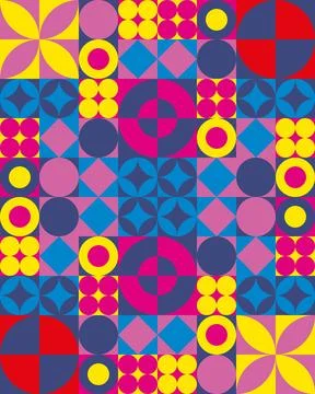 Geometric pattern, minimalist style, poster with simple shape and figure, a.. Stock Illustration