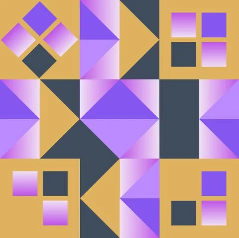 Geometric Pattern Mix Design Stock Illustration