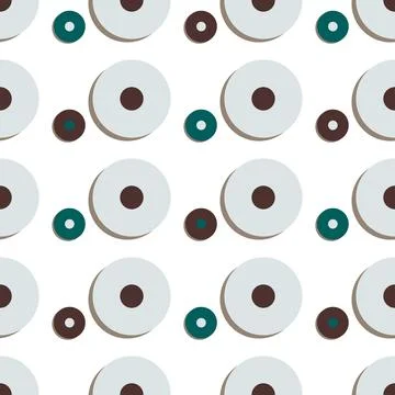 Geometric Pattern Modern Dots Circles. Vector Stock Illustration