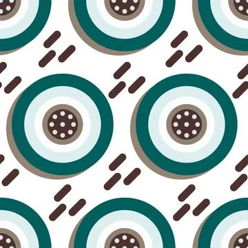 Geometric Pattern Modern Dots Circles. Vector Stock Illustration