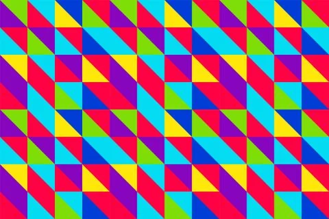 Geometric pattern mosaic of triangles, print for branding, textiles, kids des Stock Illustration