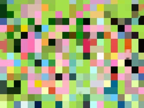 Geometric pattern of multi-colored squares and rectangles イラスト素材