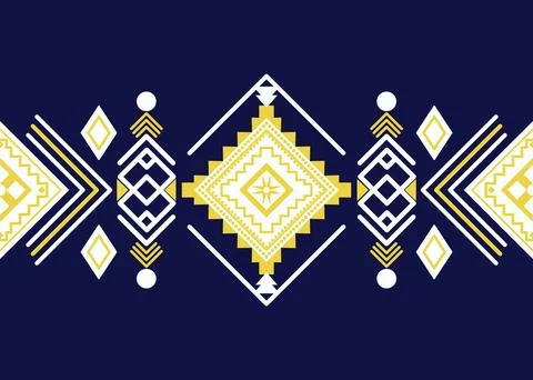 Geometric pattern native shape fabric and carpet, vector illustration design Illustrazione stock