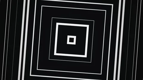 Geometric pattern with nested squares in black and white Stock Footage 339334532