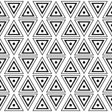 Geometric pattern of nested triangle shapes seamless background Illustrazione stock