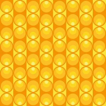 Geometric pattern with orange and yellow circles Stock Illustration