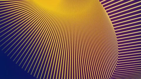 Geometric pattern of orange lines. Digital loop animation. 3d rendering 4K Stock Footage 263695930