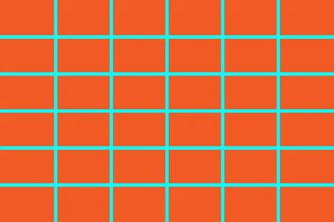 Geometric Pattern of Orange Squares and Green Lines イラスト素材