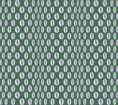 Geometric pattern of ovals. Green pattern Illustrazione stock