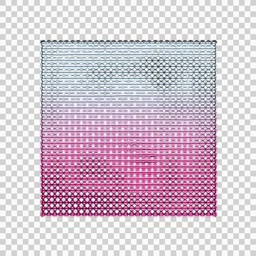 Geometric pattern with overlapping circles in blue and pink hues transparent Illustrazione stock