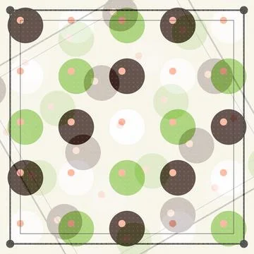 Geometric pattern of overlapping circles with dotted and gradient fills on .. Stock Illustration