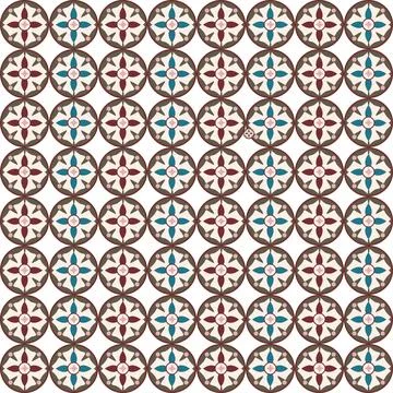 A geometric pattern with overlapping circles on a white background Stock Illustration