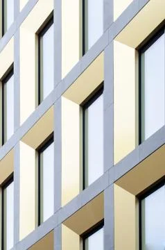 Geometric pattern from part of building facade. Modern architecture of Stock Photos