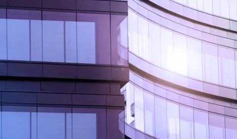 Geometric pattern from part of building facade. Modern architecture of Stock Photos
