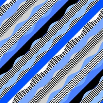 Geometric pattern in a patchwork collage style. Stock Illustration