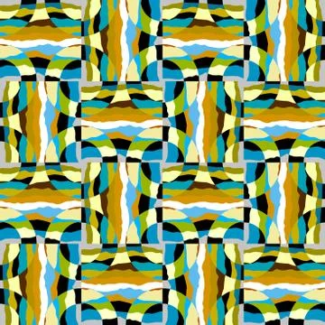 Geometric pattern in a patchwork collage style. Illustrazione stock