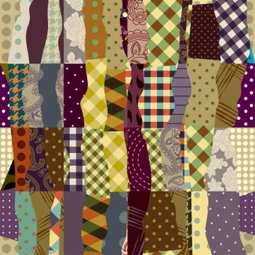 Geometric pattern in patchwork style. Stock Illustration