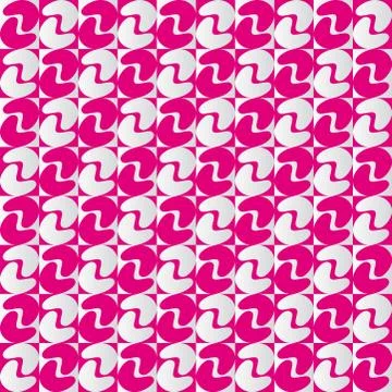 Geometric pattern with pink and pearl grey alternate shapes Stock Illustration