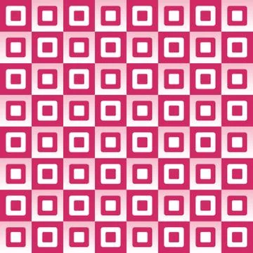 Geometric pattern with pink and white squares gradient effect Stock Illustration