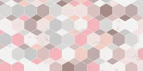 Geometric pattern pink background with marble texture Stock Illustration