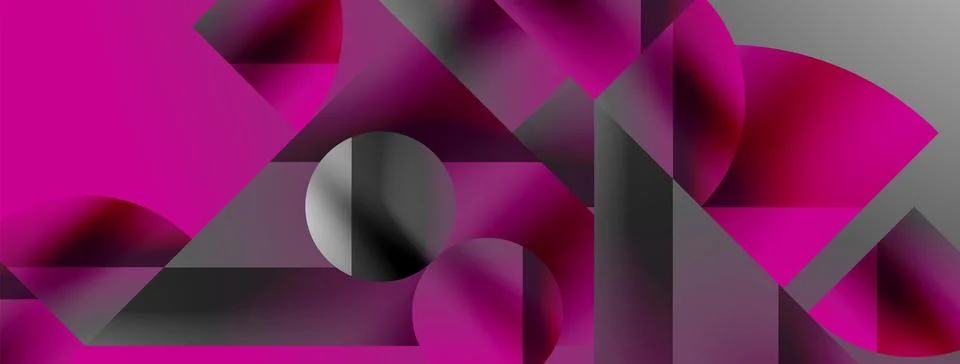 Geometric pattern of pink triangles on a pink background Stock Illustration