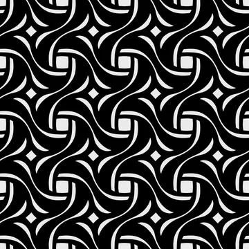 Geometric Pattern - Pinwheel (Black, White) Stock Illustration