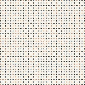 Geometric pattern with plus and diamond shapes in grid layout Stock Illustration