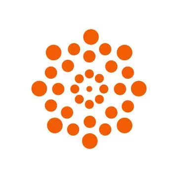 Geometric Pattern Polka Dots of orange color. Perfect for your design, textil Stock Illustration