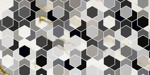 Geometric pattern polygonal and marble gold texture Stock Illustration