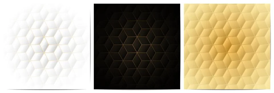 Geometric pattern with polygonal shape and golden lines Stock Illustration
