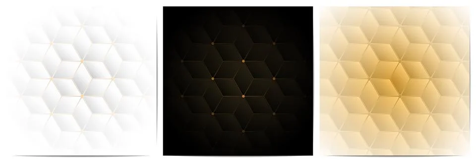 Geometric pattern with polygonal shape and golden lines Stock Illustration